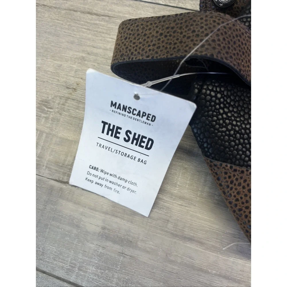 MANSCAPED The Shed Premium Quality Travel Storage Bag Black Brown